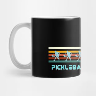 Pickleball buddies, retro sunset pickleball player friends group team Mug